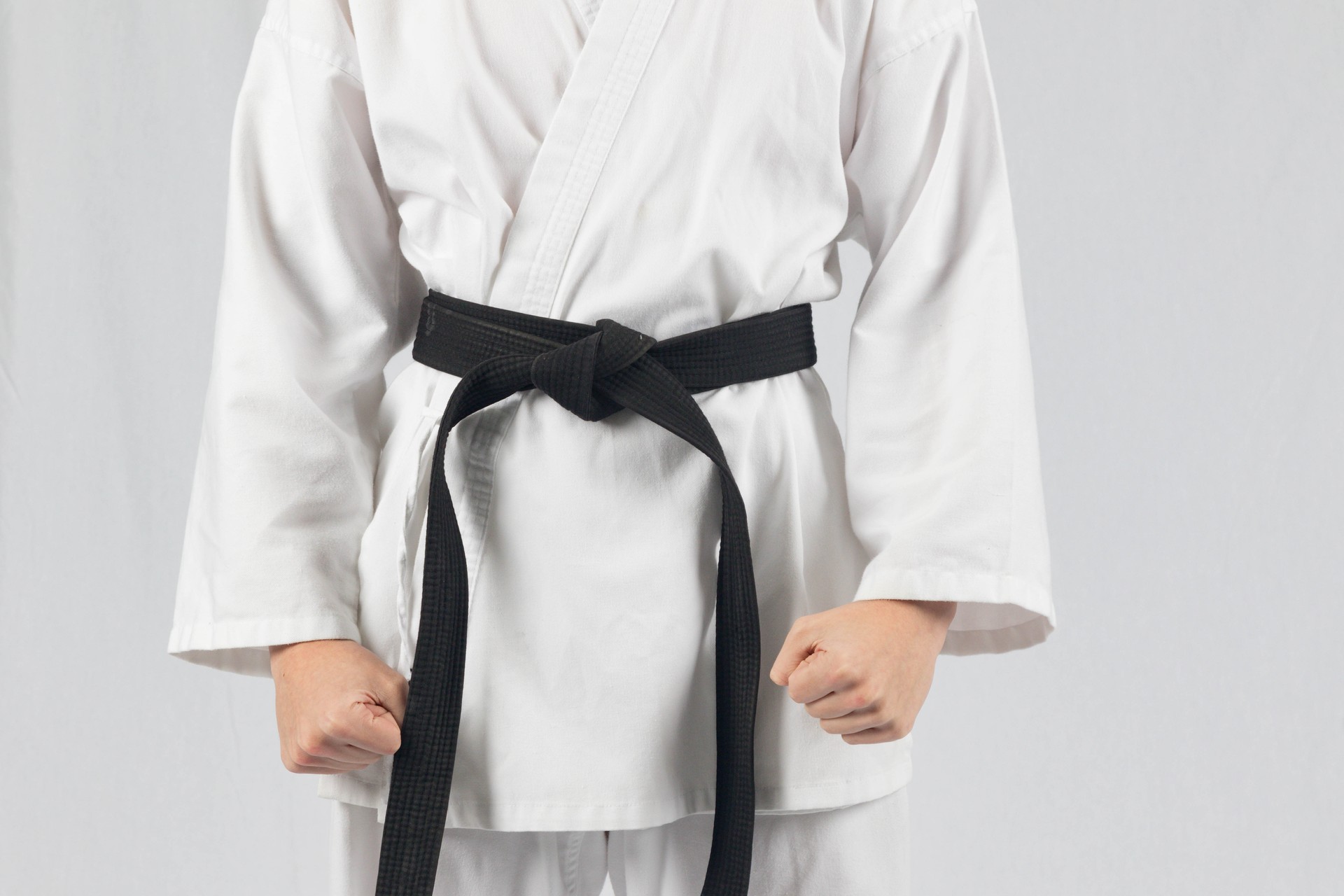Teenage black belt martial artist